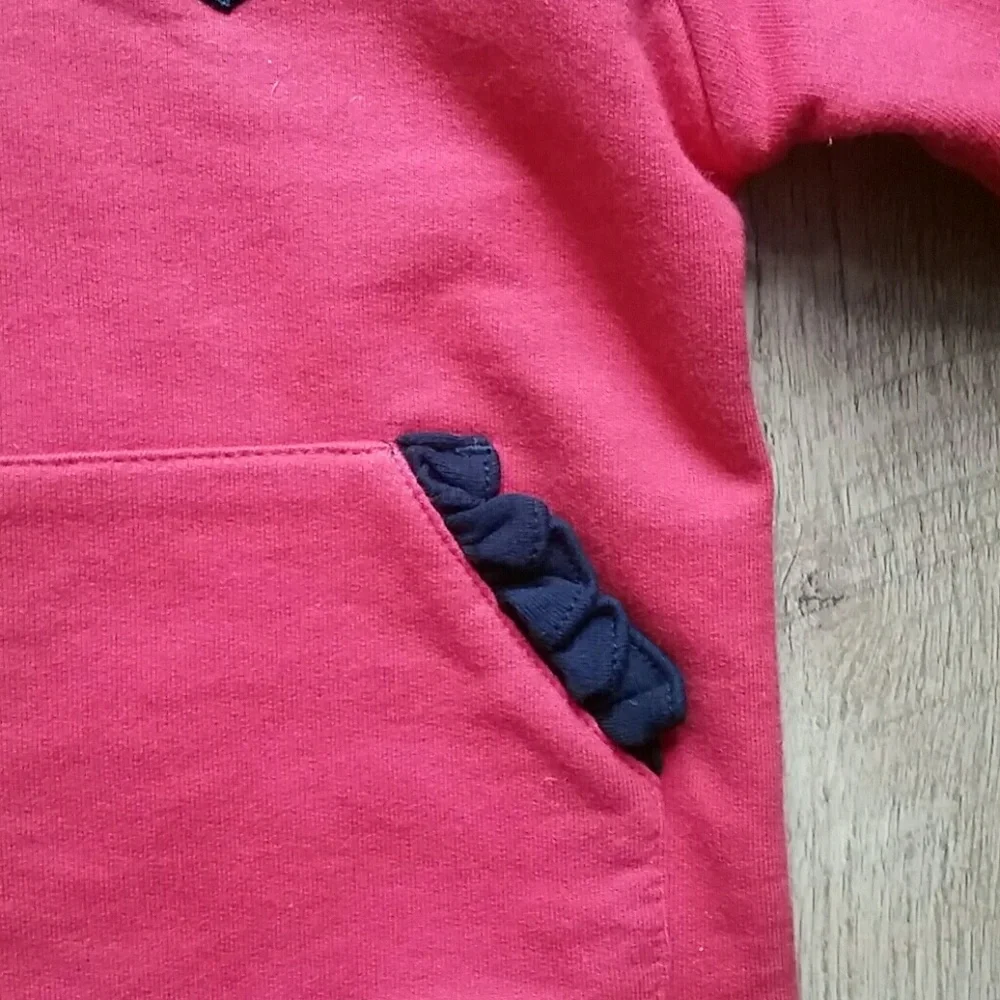 Copper Key Girls‎ Red and Black Heart Ruffle Zip Jacket Size 3T